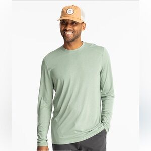 Free Fly Sun Shirt Size XL Green Long Sleeve